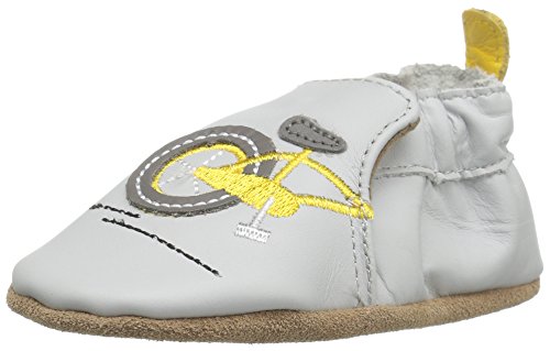 Robeez Boys' Bike Ride Loafer, Grey, 6-12 Months M US Infant
