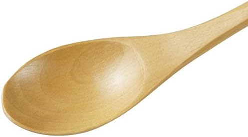 Hekunn Natural Handmade Good Grips Wooden Spoons for Baby and Kids Feeding, Wooden Coffee Spoons Tea Spoons Soup Spoons (Black Line Handle)
