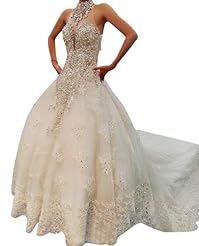 Chiffon/Taffeta/Tulle Crystals Lace Beaded Applique Crystal High-Neck Off the Shoulder  Dress