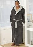 Reversible Fleece Hooded Maxi Robe