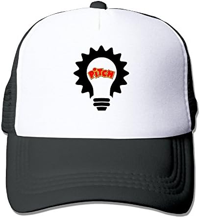 KF26Black Bulb Pitch-Adjustable Baseball Hat Mesh Back Cap For Adult / Unisex - Black