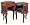 Hillsdale Old World Hide-Away Table Desk, Brown/Cherry
