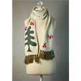 Folkloric Scarf in Almond with Tree and Birds
