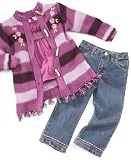 Apparel : Nannette Little Girl Sweater, Tee & Jeans set