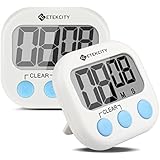 Etekcity Digital Kitchen Timer: Large LCD Display, Battery Included (2 Pack)