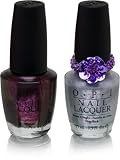 OPI Holiday In Hollywood Collection Double Feature 2 2 Piece Set Includes: HL706 Have You Seen My Limo? + HL707 Stars In My Eyes + Beaded Ring