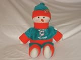 MIAMI DOLPHINS 22 Plush Logo Sitting Snowflake Cloth 'Snowflake Friends' SNOWMAN