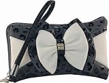 Grey Mad Style Cheetah Wrap a Round Wristlet Phone Iphone Make up Coin Wallet NEW
