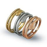 Three Tone Stackable Snake Ring Set - Clearance Final Sale