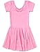 MdnMd Girls' Short Sleeve Skirted Leotard
