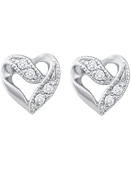 LEFT AND RIGHT DIAMOND HEART EARRINGS