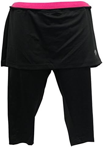 Skirt with legging attached (SKORT) (Medium,Black/Pink)