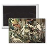 Conquest of Mexico: Hernando Cortes.. - 3x2 inch Fridge Magnet - large magnetic button - Magnet