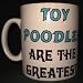 Toy Poodle DOG MUG (white)