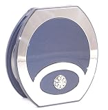 Danielle Large Compact Mirror with Carrying Pouch, 10X, Navy Blue