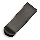 Chisel Black Plated Brushed Stainless Steel Money Clip
