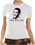 Barack Obama YES WE CAN Girlie T-Shirt XS - XL div. Farben