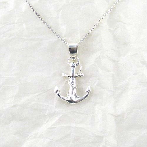 Click here to buy Sterling Silver Dainty Anchor Necklace.
