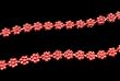 9' Petite Treasures Shiny Red Flower Beaded Mini Christmas Garland - Unlit