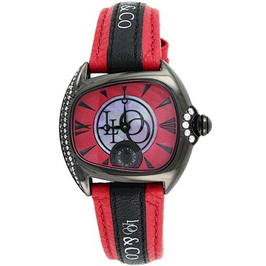 LoLo & Co Designer Watch - Hot Stuff - 49 Diamonds with Swiss Movement and Black Ion Plated Stainless Steel