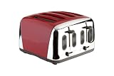 Meyer Prestige Deco Toaster, Red, 4 Slice