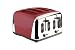 Meyer Prestige Deco Toaster, Red, 4 Slice