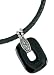  : ONYX PENDANT ON BLACK LEATHER