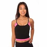 Athletic Camisole Tank with Built-in Bra Top by Athletica in Fushia, Medium