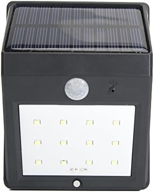 [Solar Lights]Garden Solar Motion Sensor Light Solar Powered Waterproof Wireless Security Bright Motion Sensor Light For Outdoor Wall yard Home Driveway Stairs deck Auto On / Off (12 led black)