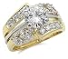 Jewelry : CZ Engagement Ring With Wedding Ring Guard