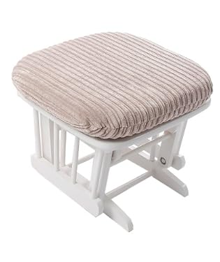 Dutailier Glider Stool - White & Jumbo Mink Cushion