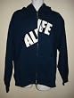 ALIFE Mens Split Zip Hoodie Sweatshirt in Midnight Blue