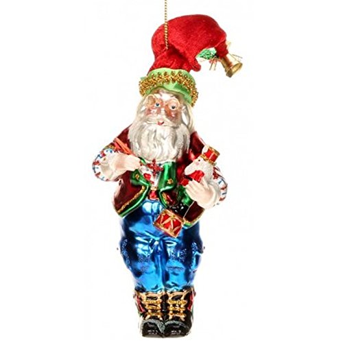 Mark Roberts Glass Christmas Ornament 36-44034 Workshop Santa