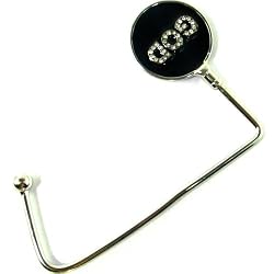 Black God Crystals Purse Hook Handbag Holder Hanger New