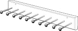 Acrylic WALLMOUNT BELT/TIE HOLDER