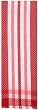 Hand Woven Elegant Jacquard 100% Cotton Red and White Table Runners 12x72 Inches Set of Two