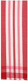 Hand Woven Elegant Jacquard 100% Cotton Red and White Table Runners 12x72 Inches Set of Two