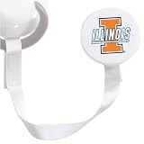 Illinois Fighting Illini White Pacifier Clip