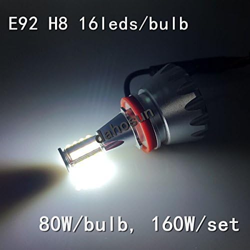 2PC X E92 H8 LED Marker light 160W CREE E82 E87 E90 E93 E70 X5 E71 X6 E89 Z4 12V 24V BMW Angel Eyes