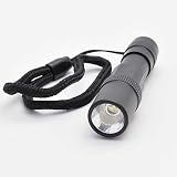 LEDwholesalers Brightest Mini Pocket Keychain Size CREE LED Flashlight Runs on 1 AAA Battery with on / off Switch and Lanyard, 7338bk