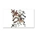 38.5 x24.5 Wall Vinyl Sticker Horseshoes Roses and Crosses