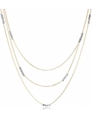 Steve Madden Crystal Station Long Multi-Chain Necklace, 37"