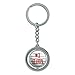 #1 Grandpa Number One Grandfather Spinning Round Metal Key Chain Keychain Ring