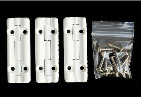 COOLER SHIELD COOLER HINGE 3pk IGLOO WHITE w/SS SCREWS by COOLER SHIELD