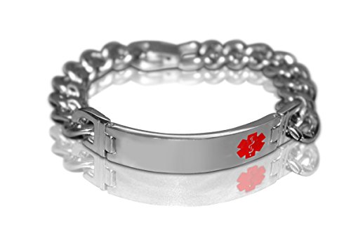 Medical Alert ID Jewelry Bracelet - High Quality Stainless Steel Design LLRM-10 - Men and Women