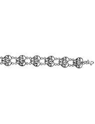 Sterling Silver Filigree Heart Y2K Commemorative Bracelet