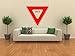 Street & Traffic Sign Wall Decals - Red Yield Sign - 12 inch Removable Graphic