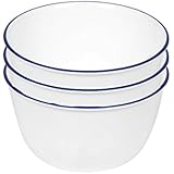 Corelle Livingware 28-Ounce Super Soup/Cereal Bowl, Navy Blue (3 Bowls)
