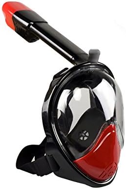 collee 180 degree View Snorkel Mask Full Face Free Breathing Design Snorkeling with Anti-fog & Anti-leak, Prevent Gag Reflex with Tubeless Design for Adults and Youth With Gopro Adapter(S/M)