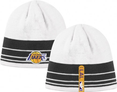 Los Angeles Lakers Striped Knit Hat